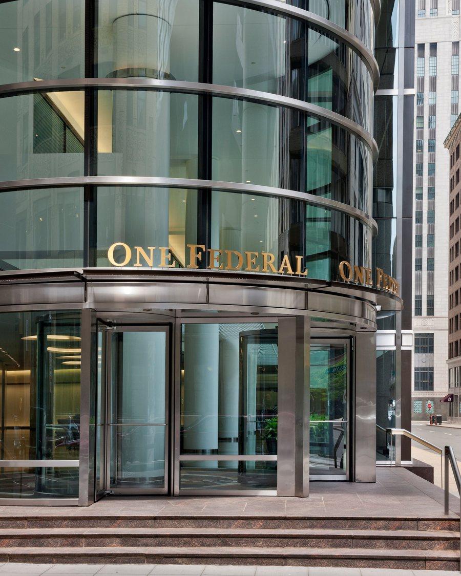 The entrance to One Federal Street, Boston